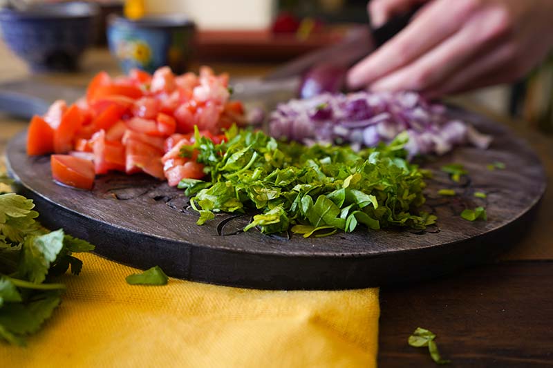 Gemüse schneiden - Fisch Tacos